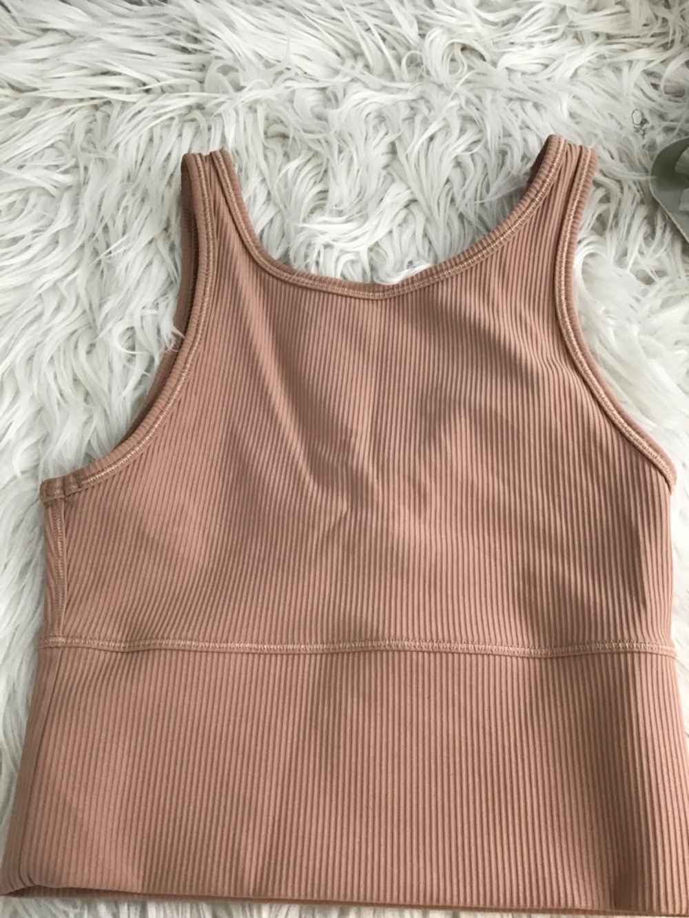Lululemon Blush Ribbed Crop Tank size 2 - Picture 4 of 10